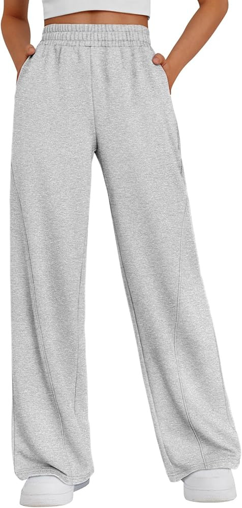 Trendy Queen Women's Wide Leg Sweatpants Baggy Y2K High Waisted Joggers Fall Fashion Outfits Clot... | Amazon (US)