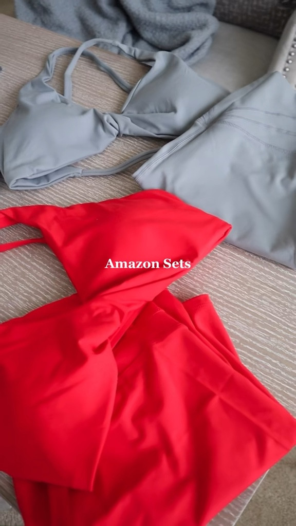 Perfect Amazon workout sets. Buttery soft and flattering with no front seam! 

#LTKfindsunder50 #LTKVideo #LTKfitness