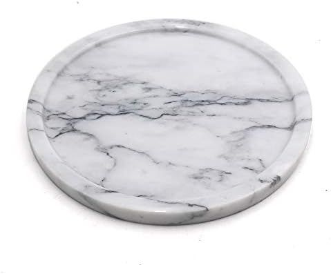 LUANT Circular Marble Stone Decorative Tray for Counter, Vanity, Dresser, Nightstand or Desk, Dia... | Amazon (US)