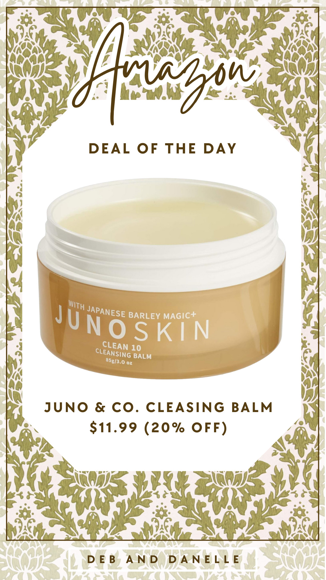 I absolutely love this Juno Skin Cleansing Balm. It is currently 20% off and is as good if not better than the more expensive option that I had been using.  

 #LTKSaleAlert #LTKFindsUnder50 #LTKBeauty