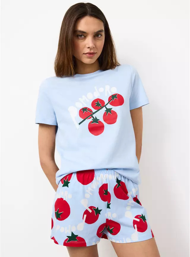 Buy Blue Tomato Print Shortie Pyjamas L | Pyjamas | Tu | Tu Clothing