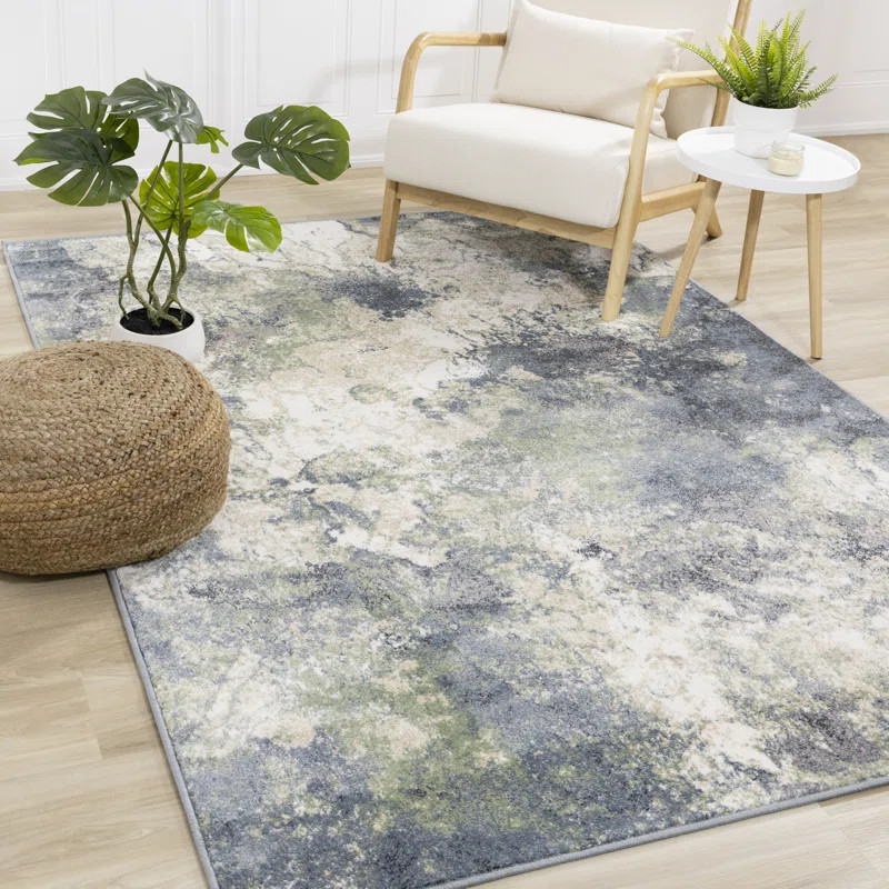 Dais Abstract Blue/Green/Beige Indoor Area Rug | Wayfair North America