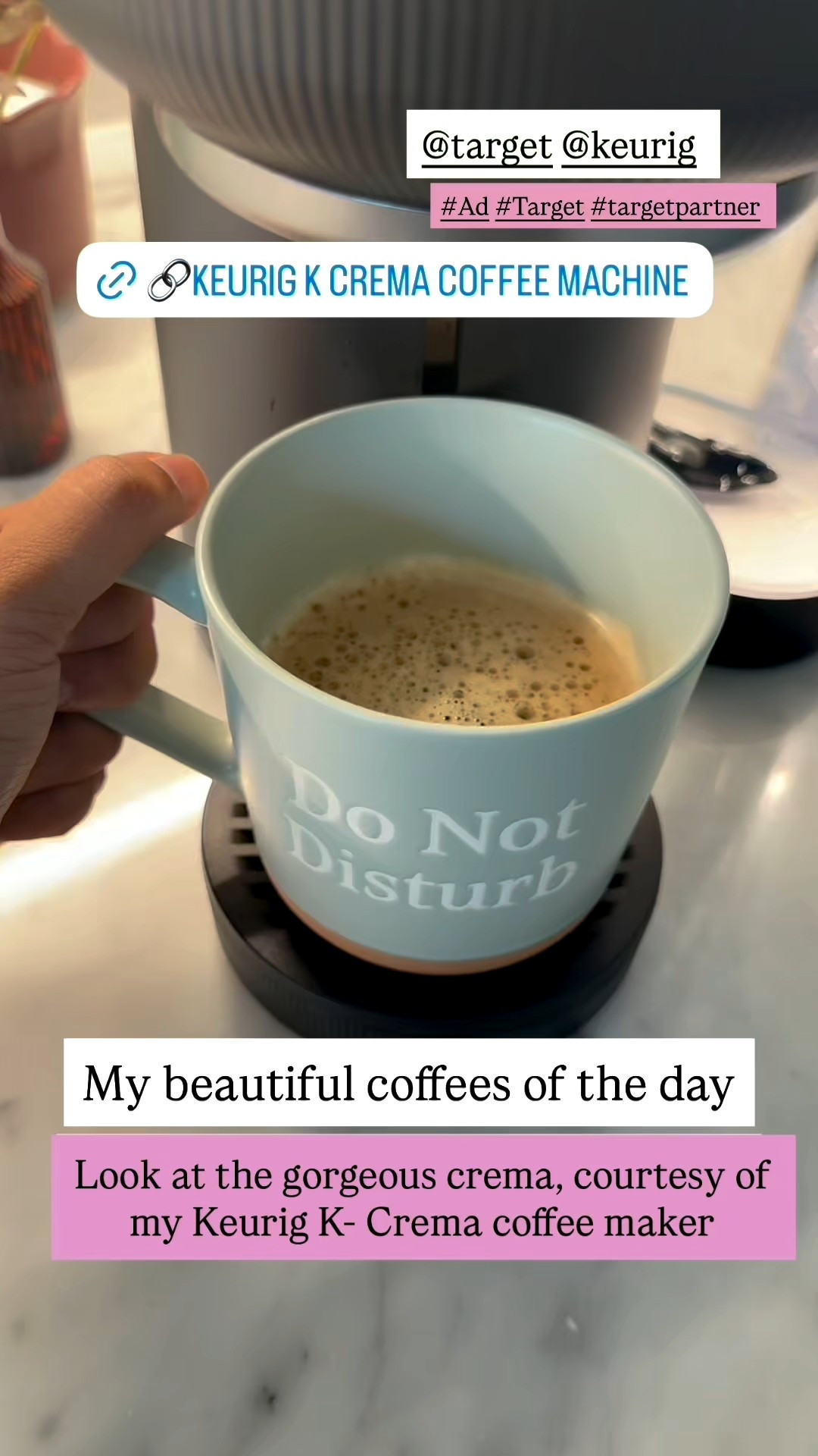 #Ad My beautiful coffees of the day. Look at that gorgeous crema courtesy my Keurig K- Crema Coffee maker.
#target #targetPartner @keurig @target	