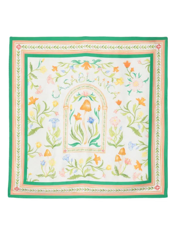 L'Arche Fleure silk scarf | Farfetch Global
