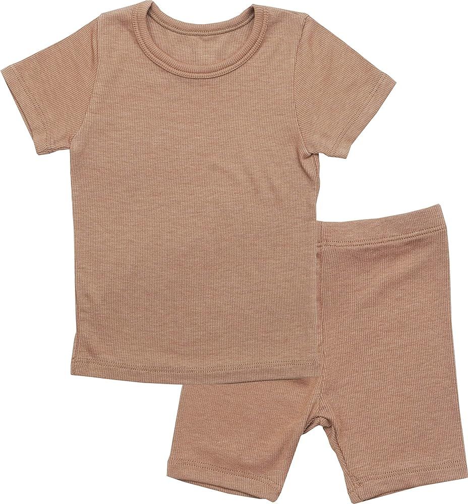 AVAUMA Baby Boys Girls Pajama Set Kids Toddler Snug fit Ribbed Rayon Sleepwear pjs for Daily Life St | Amazon (US)