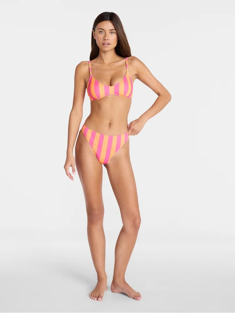No Boundaries Print Bralette Bikini Top, Women's XXS-XXL | Walmart (US)