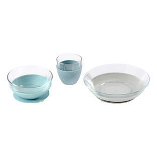 BEABA® Glass Meal Set Eucalyptus | The Container Store