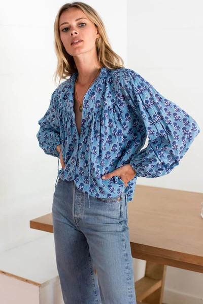 Emmaline Blouse - Little Marigolds Danube | Emerson Fry