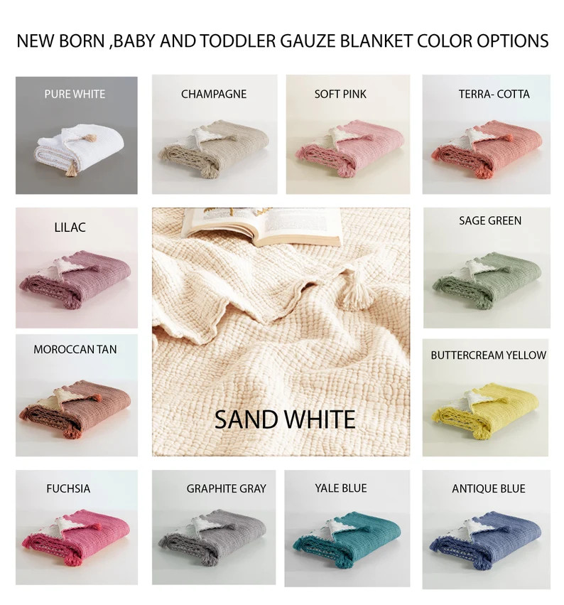 Personalized Gauze Muslin 4 Layer Baby Blanket, Organic Muslin Wrap, Organic Swaddle, Swaddle Bla... | Etsy (US)