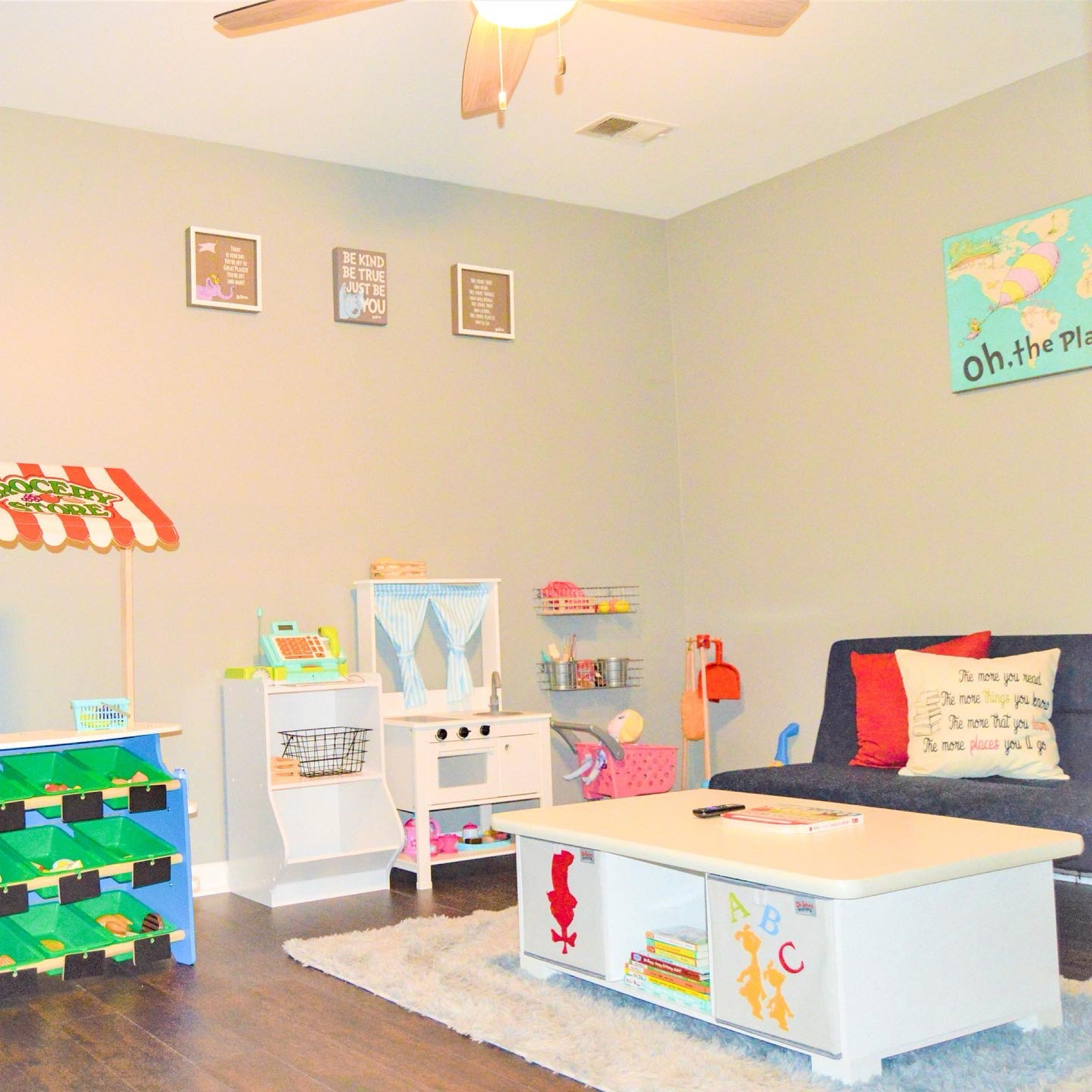 Our favorite corner of the playroom - the kitchen, grocery store, house area!

Kids playroom, kids room, play area, play set, grocery stand, pretend kitchen, pretend play, toddler, kids area 

#LTKHome #LTKKids #LTKFamily