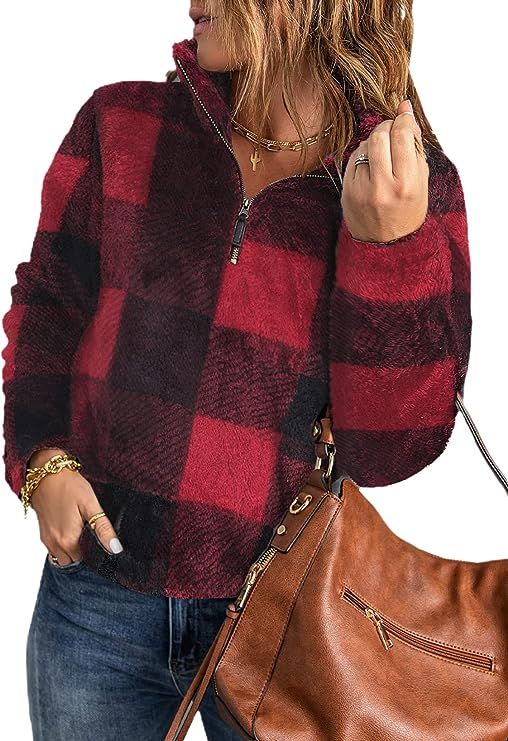 Chase Secret Womens Long Sleeve Zip Sweatshirt Fleece Pullover Outwear Coat with Pockets(S-XXL) | Amazon (US)