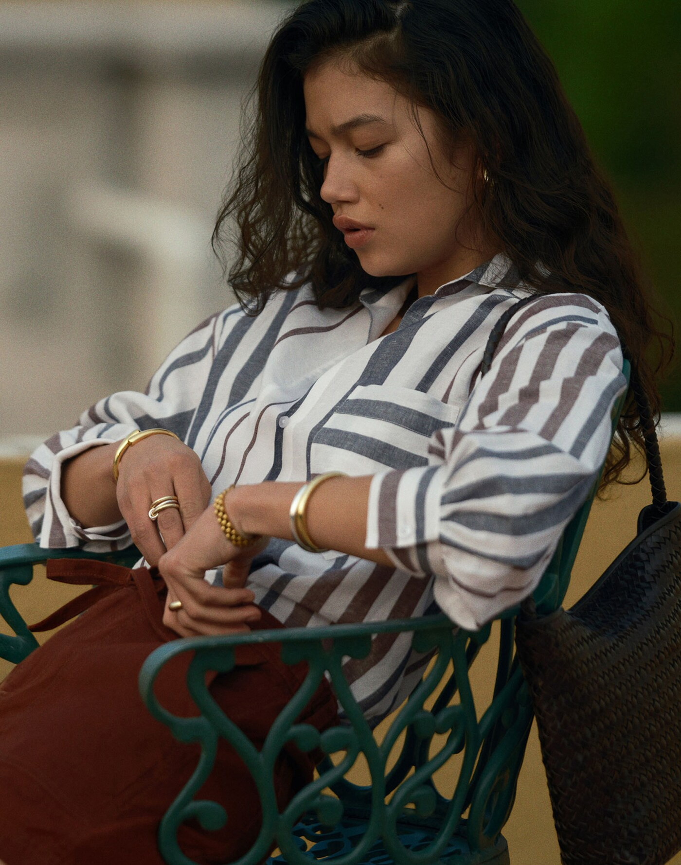 Shirred Button-Up Shirt in Linen-Cotton | Madewell