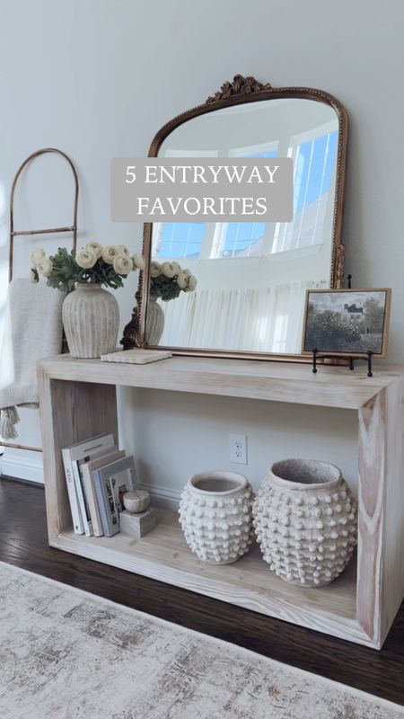 5 ENTRYWAY FAVORITES ✨🤍

+ mirror to check yourself before stepping out the door
+ little tray to hold random trinkets or keys
+ faux florals for welcoming touch
+ framed art for color and interest
+ washable runner for high traffic entry area

what do you like to have in your entry?



#LTKhome #LTKfindsunder50 #LTKfindsunder100
