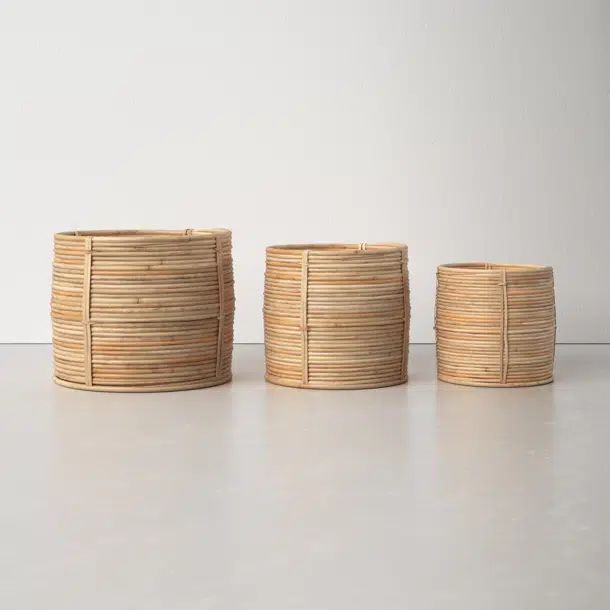 Mini Cane 3 Piece Rattan Basket Set | Wayfair North America