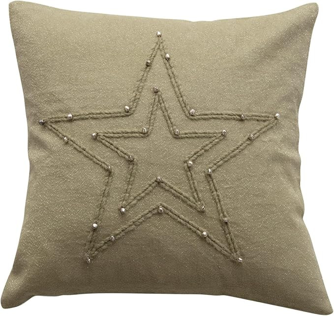 Creative Co-Op 18" Square Cotton Blend Pillow | Amazon (US)