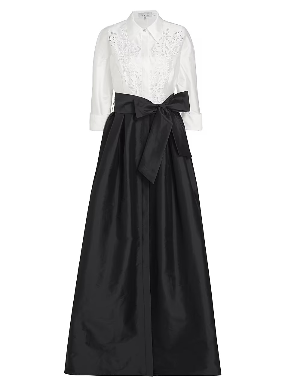 Floral Eyelet Two-Tone Gown | Saks Fifth Avenue