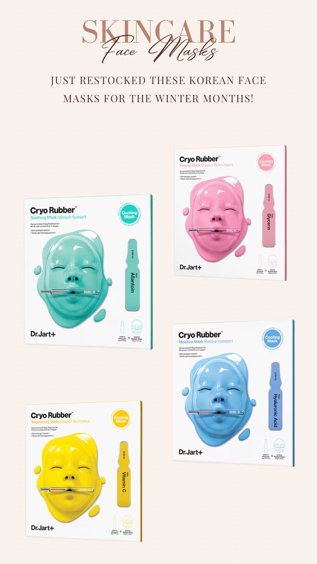 Best Korean Face Masks for the winter! Restores moisture for that glowy & radiant skin goals ✨

#LTKHoliday #LTKBeauty #LTKSeasonal