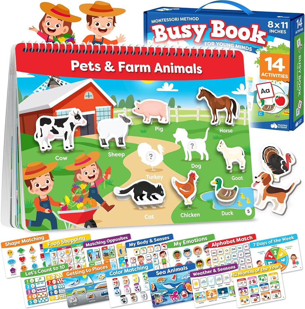 My Montessori Preschool Busy Book for Toddlers Ages 3 and Up - Preassembled - Preschool Learning ... | Amazon (US)