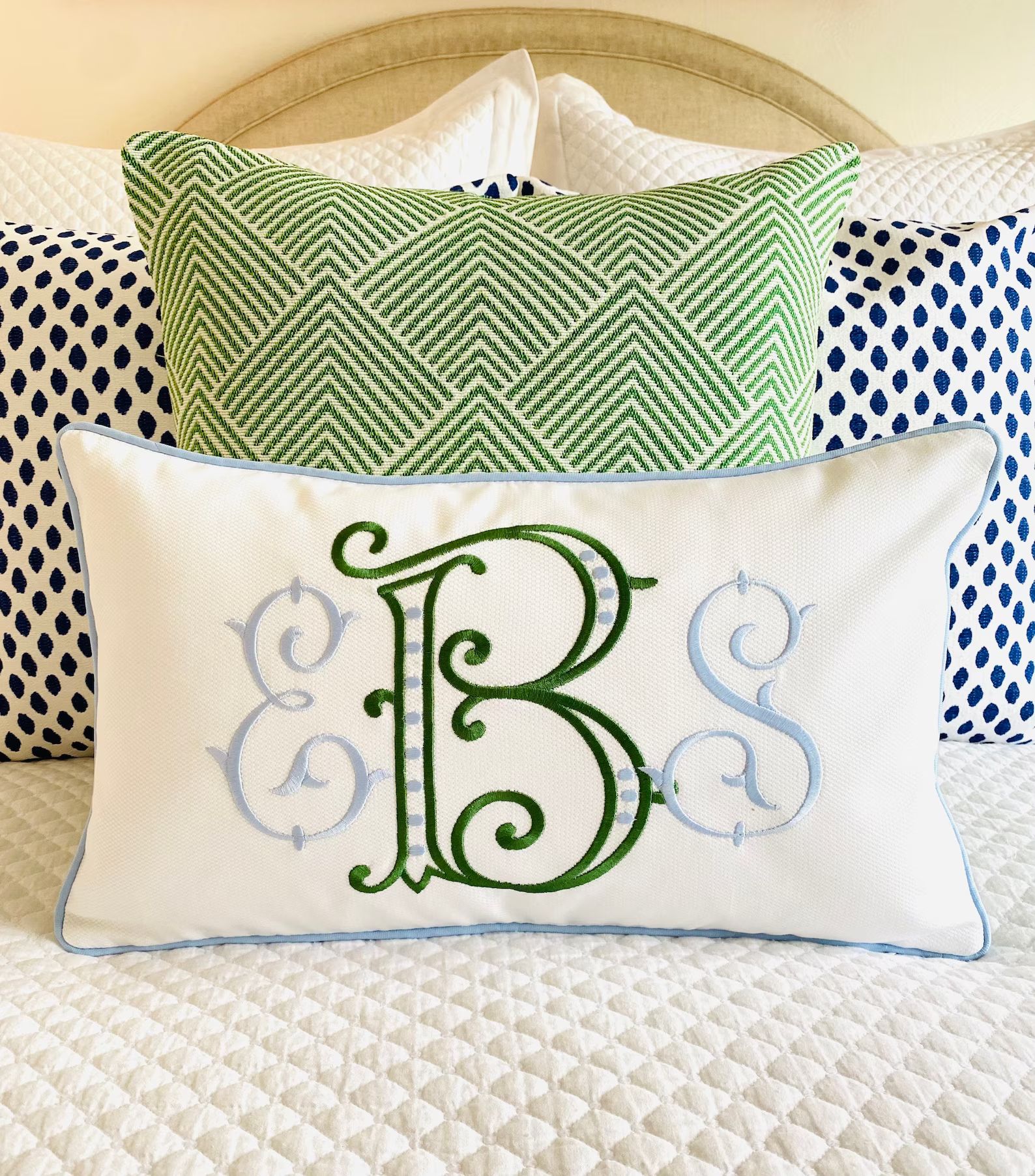 Monogrammed Pillow Cover - Etsy | Etsy (US)