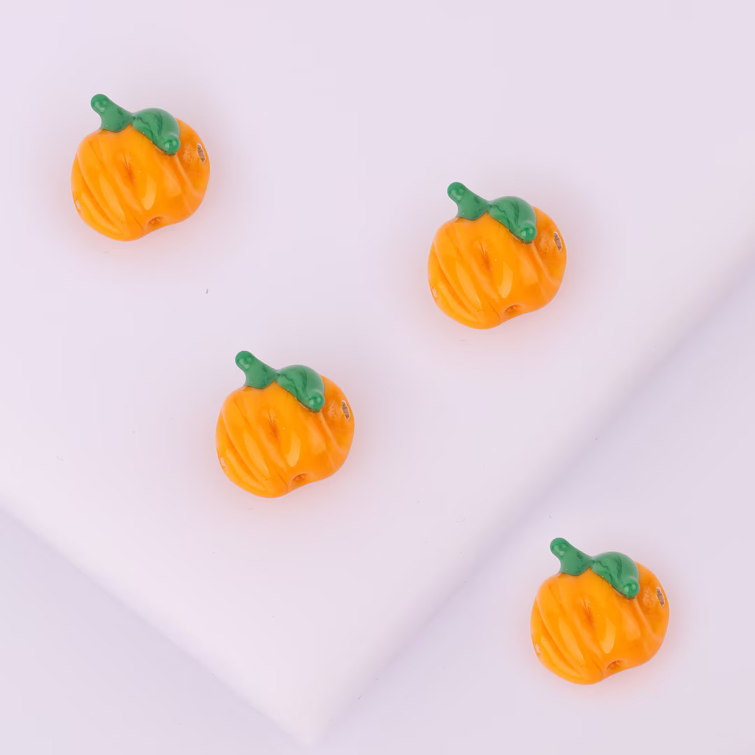 Murano Glass Pumpkin Beads, Food Bead, Jewelry Making, DIY Necklace Bracelet, Pumpkin Charm, Fall... | Etsy (US)