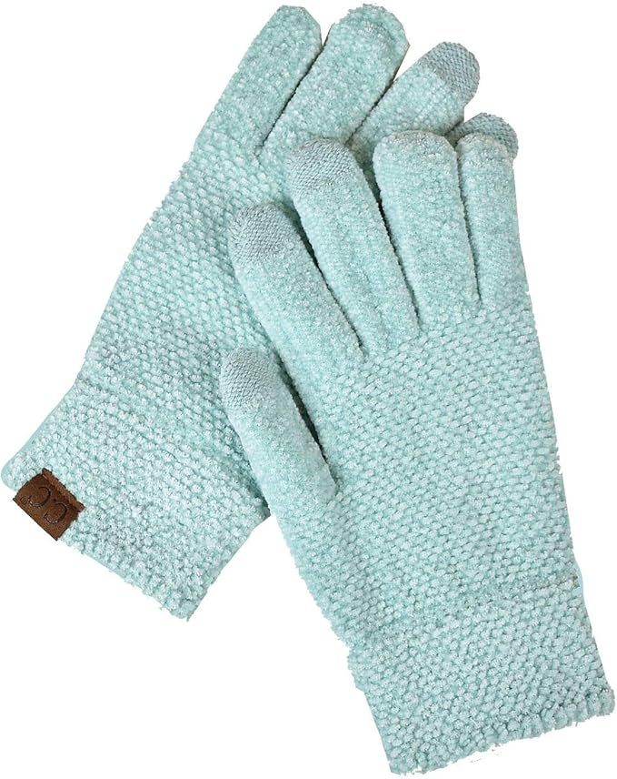 C.C Winter Warm Eco-Friendly Knit Chenille Touchscreen Texting Gloves | Amazon (US)