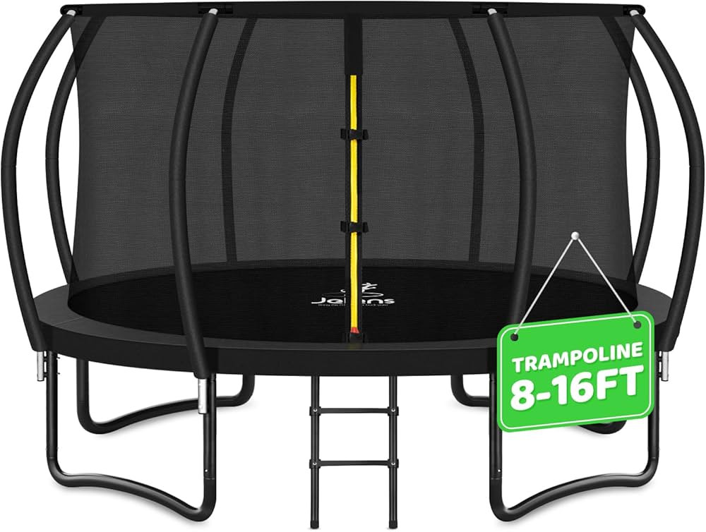 Trampoline 8FT 10FT 12FT 14FT 15FT 16FT, Recreational Trampolines with Enclosure Net and Ladder, ... | Amazon (US)