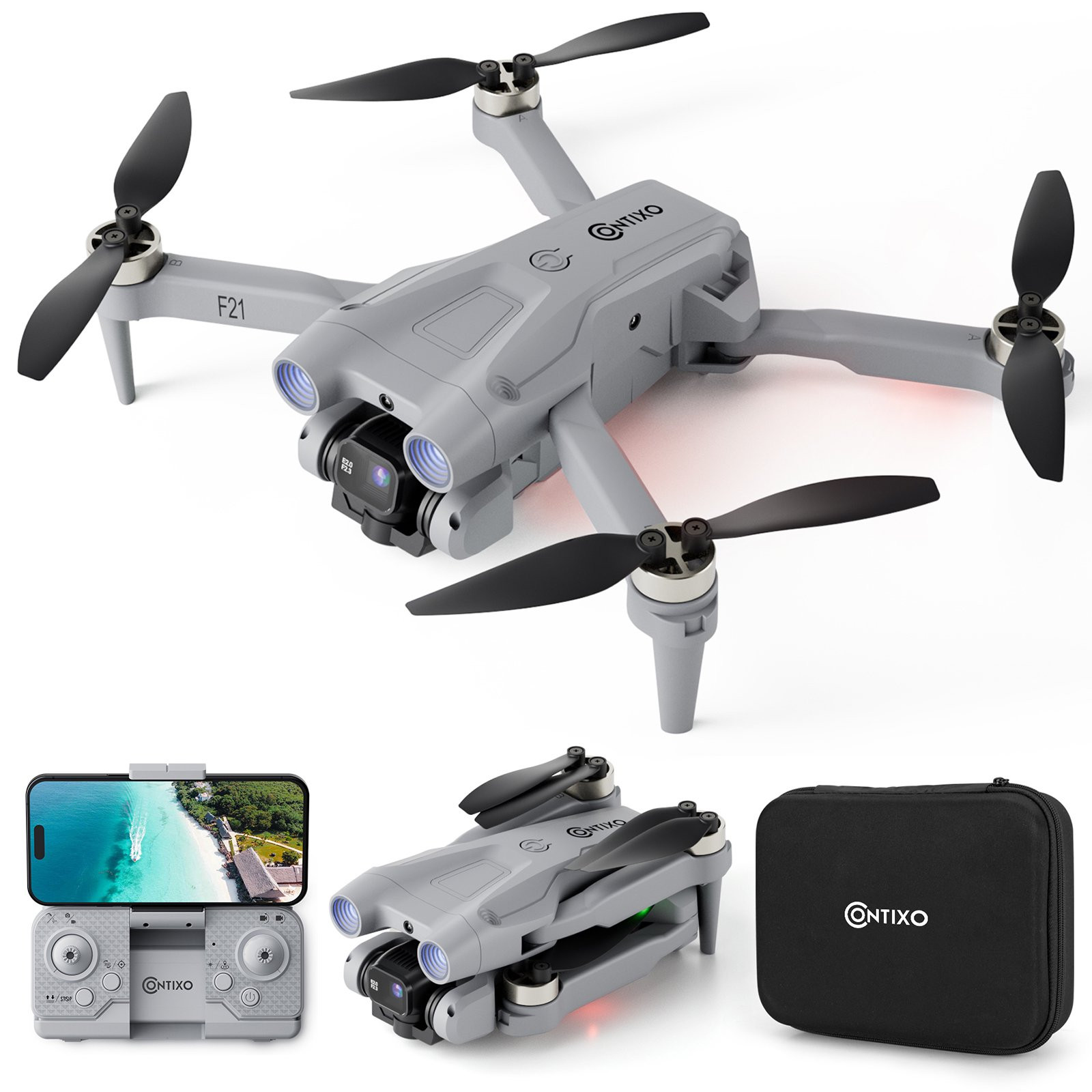 F21 Elite Sky Foldable Quadcopter RC Drone with 1080P HD Camera (FPV), Brushless Motor, Stabilizi... | Walmart (US)