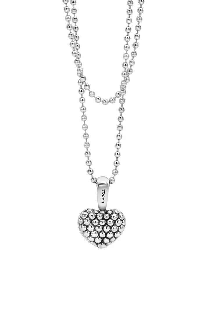 Sterling Silver Heart Long Strand Pendant Necklace | Nordstrom