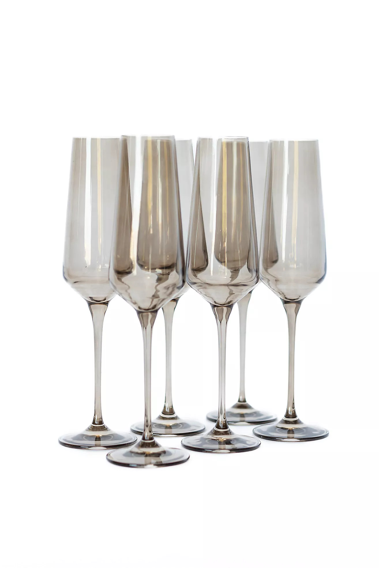 Estelle Colored Glass Champagne Flute Set | Anthropologie (US)
