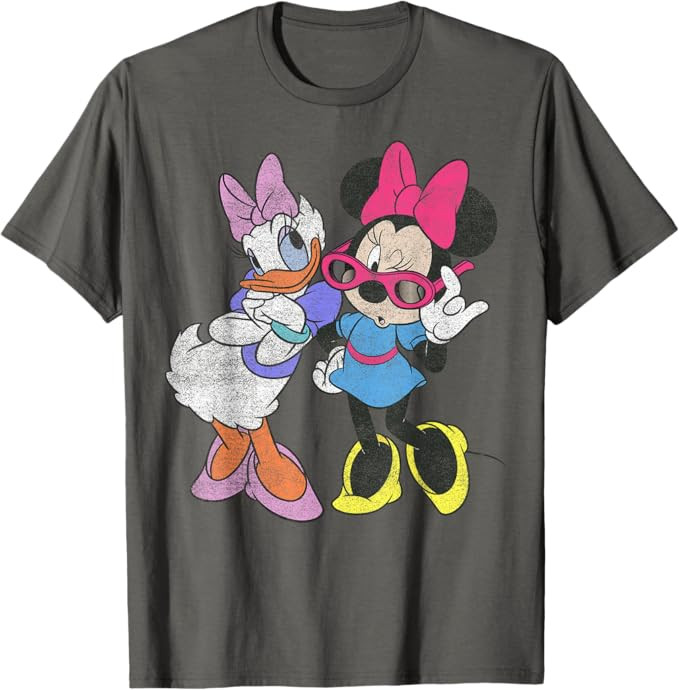 Disney Mickey And Friends Daisy & Minnie Fashion Short Sleeve T-Shirt | Amazon (US)