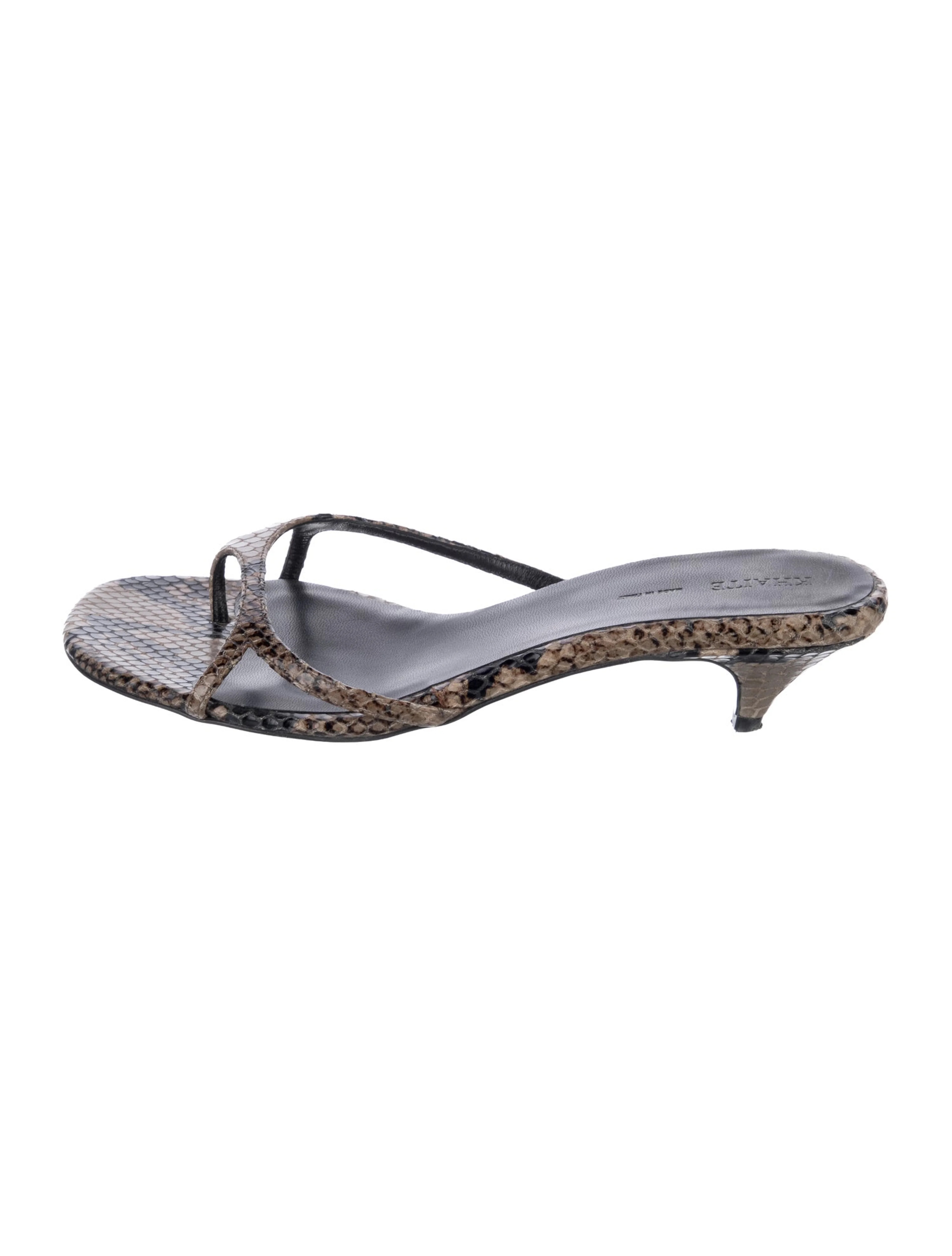 Snakeskin Animal Print Slides | The RealReal