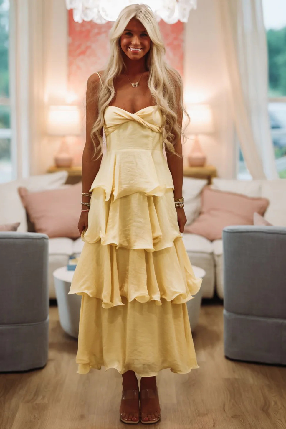 One More Dance Maxi Dress - Yellow | Hazel and Olive
