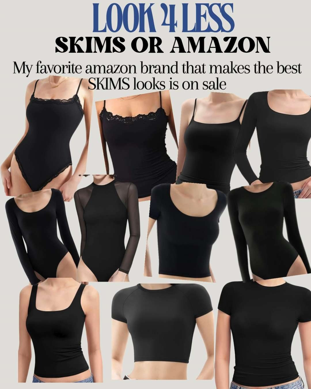 These are the best SKIMS looks at AMAZON prices and they are all on SALE.  I love the quality on these and they are a quarter of the price.  Here are my favorite pieces.   

 #LTKootd #LTKOver40 #LTKSaleAlert