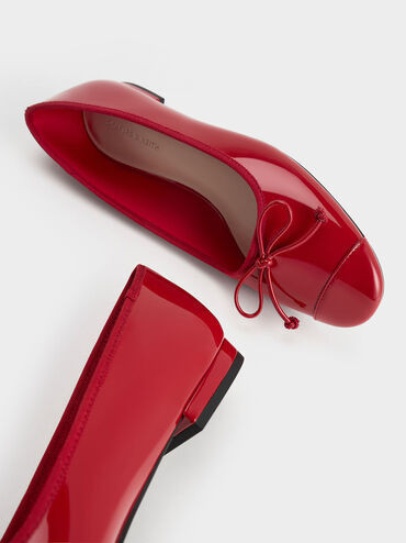 Bow Ballet Flats
 - Red | Charles & Keith UK
