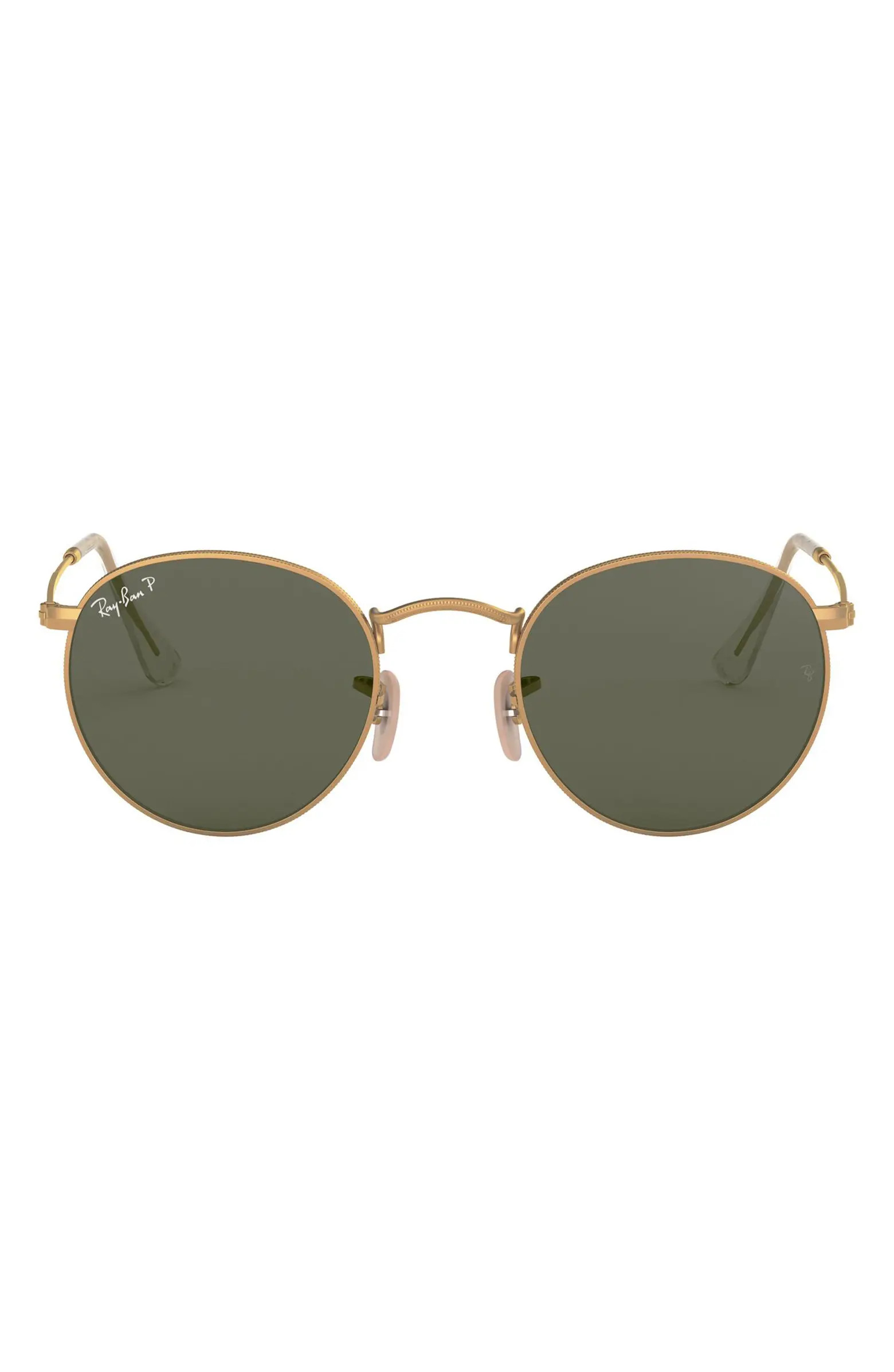 Ray-Ban 50mm Polarized Round Sunglasses | Nordstrom | Nordstrom