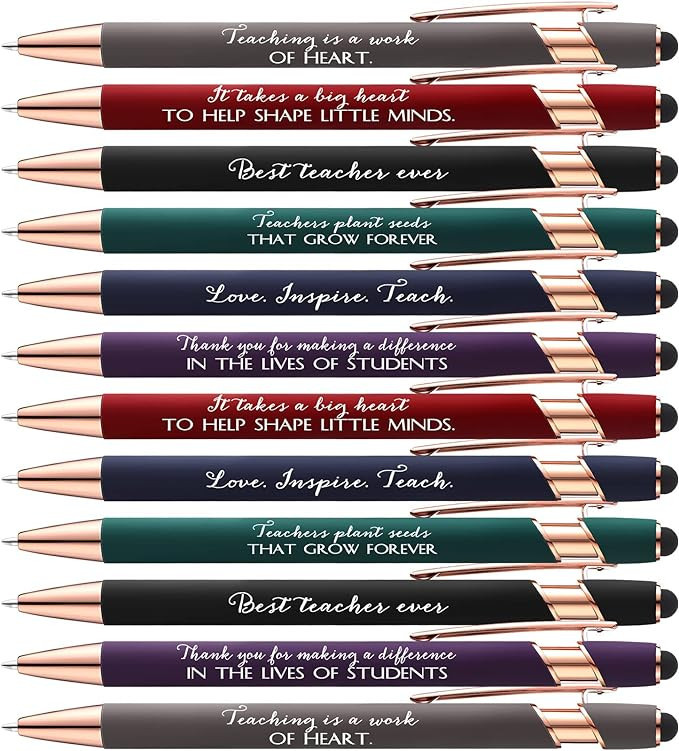 Fumete 30 Pcs Teacher Pens with Stylus Tip Teacher Appreciation Gift Pens Thanks Teacher Touch Pe... | Amazon (US)