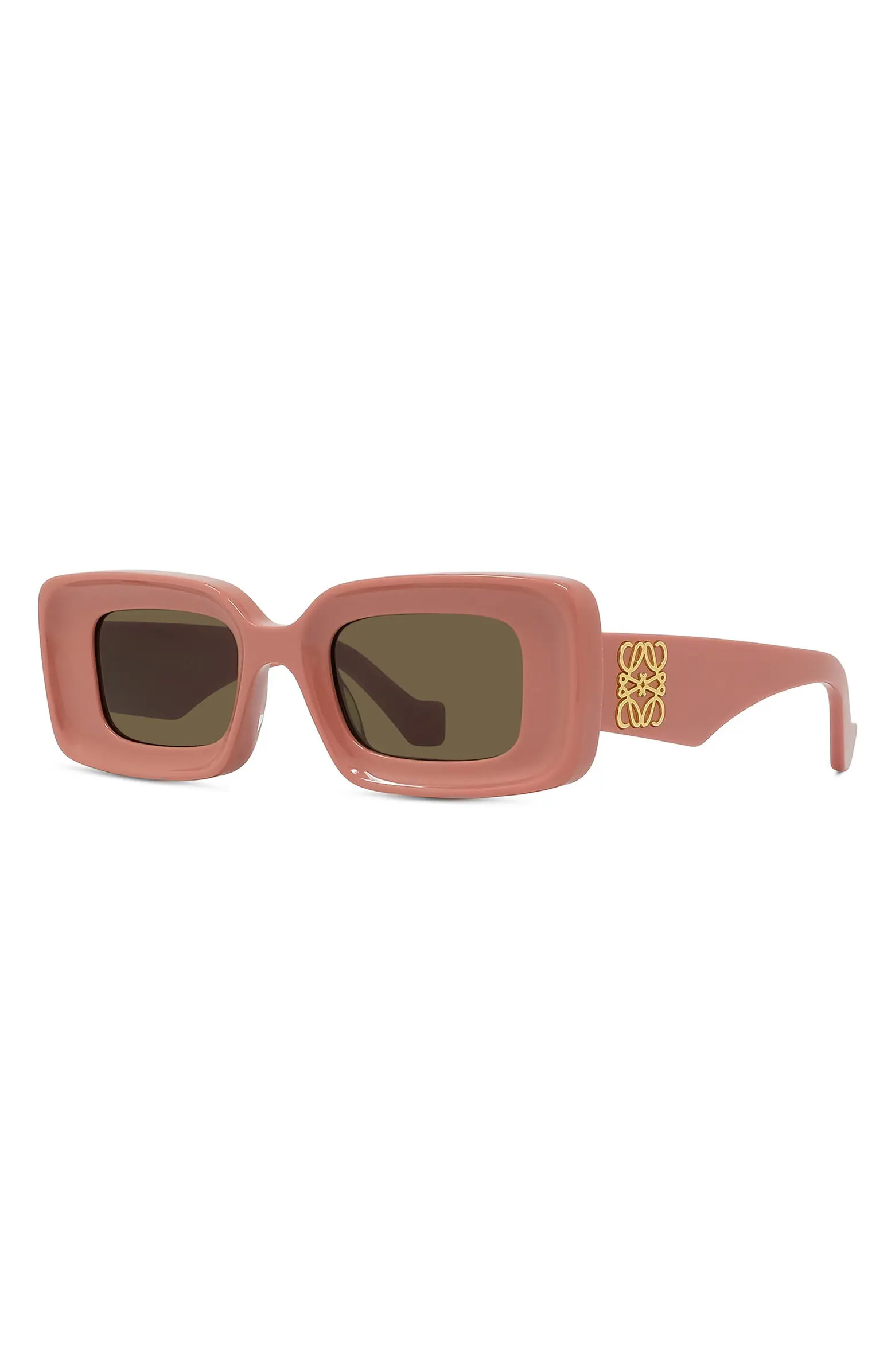 Chunky Anagram 46mm Rectangular Sunglasses | Nordstrom