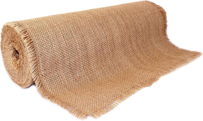 12" x 10yd Fringed Edge No-Fray Burlap Roll = 3-5 DIY Table Runners with Fringed Edges ~ Perfect ... | Amazon (US)