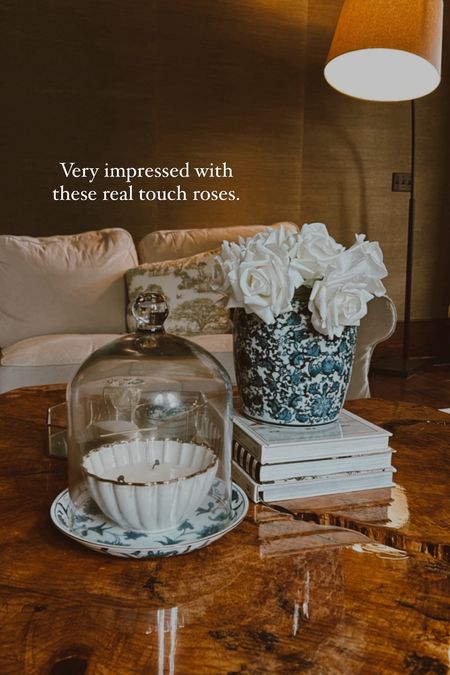 Real touch roses 
Ginger Jars
Blue and white 

#LTKSeasonal #LTKhome