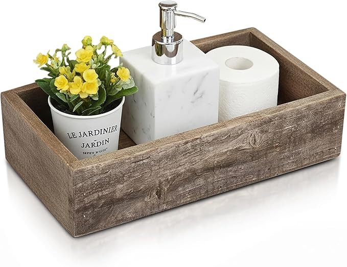 Small Wooden Planter Box – Rustic 1-Pack Wood Window Planter Box Set for Centerpieces & Storage... | Amazon (US)