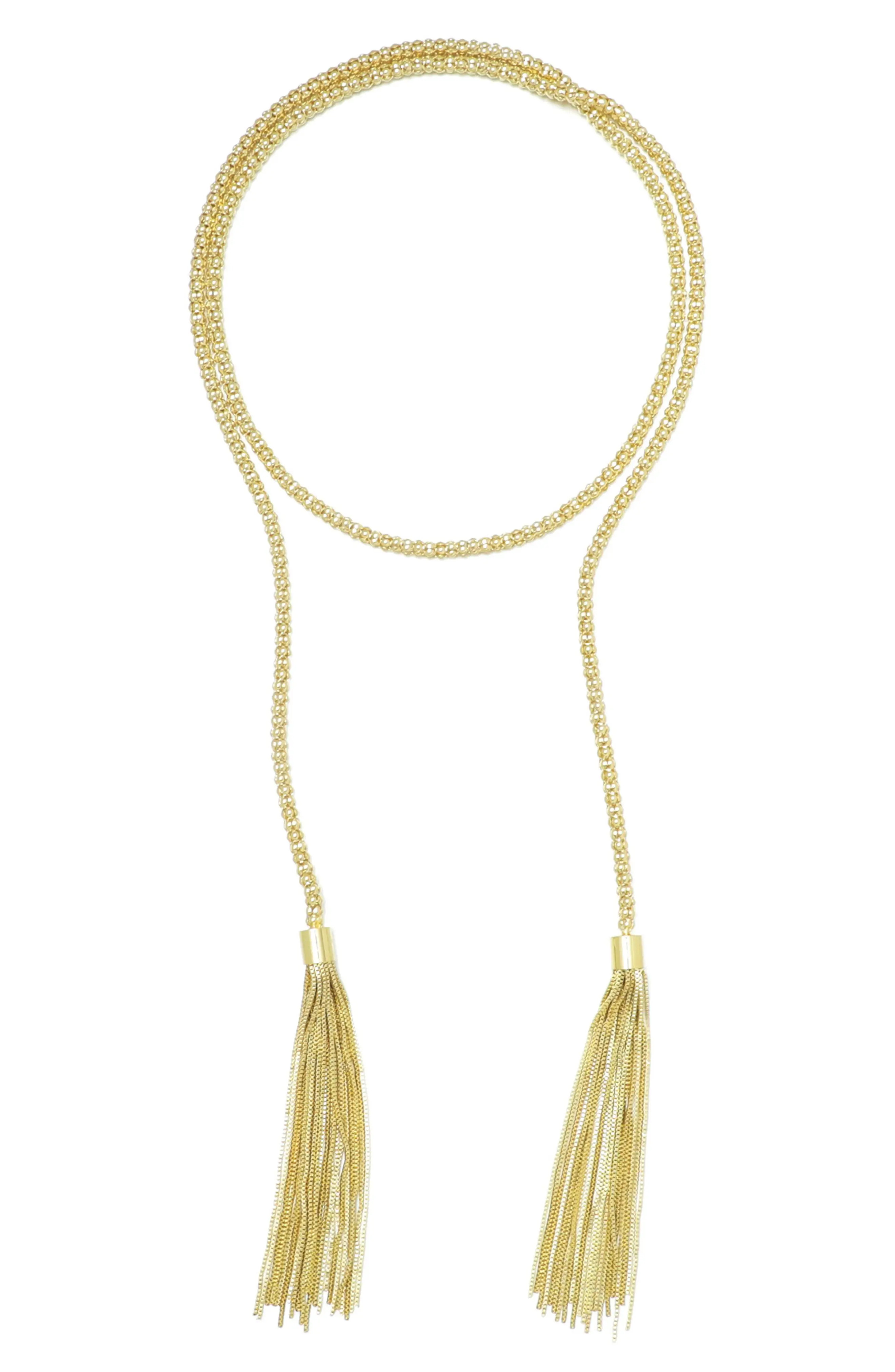 Adornia Tassel Wrap Necklace in Gold at Nordstrom Rack | Nordstrom Rack