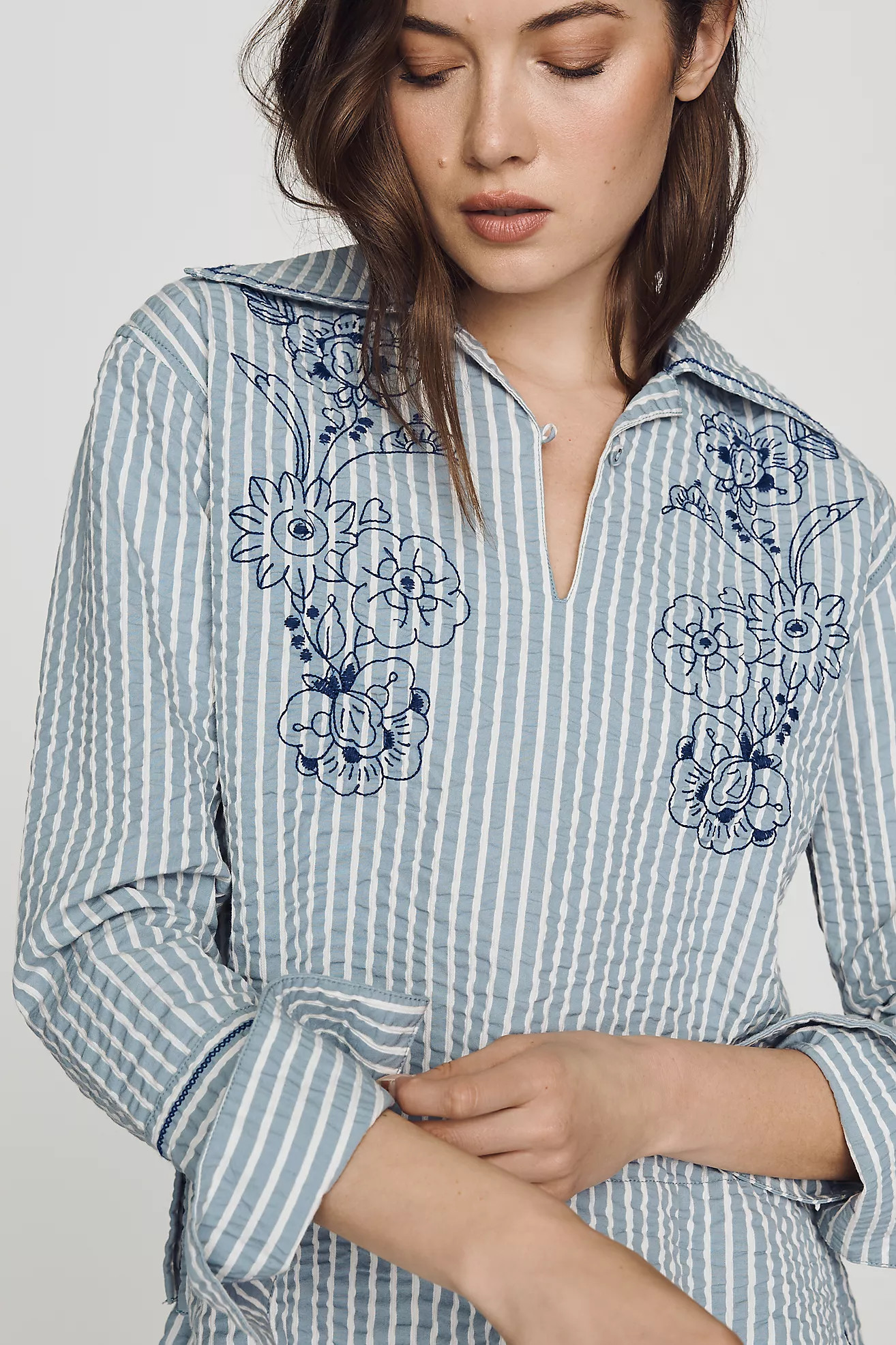 Scotch & Soda Embroidered Long-Sleeve Tunic | Anthropologie (US)