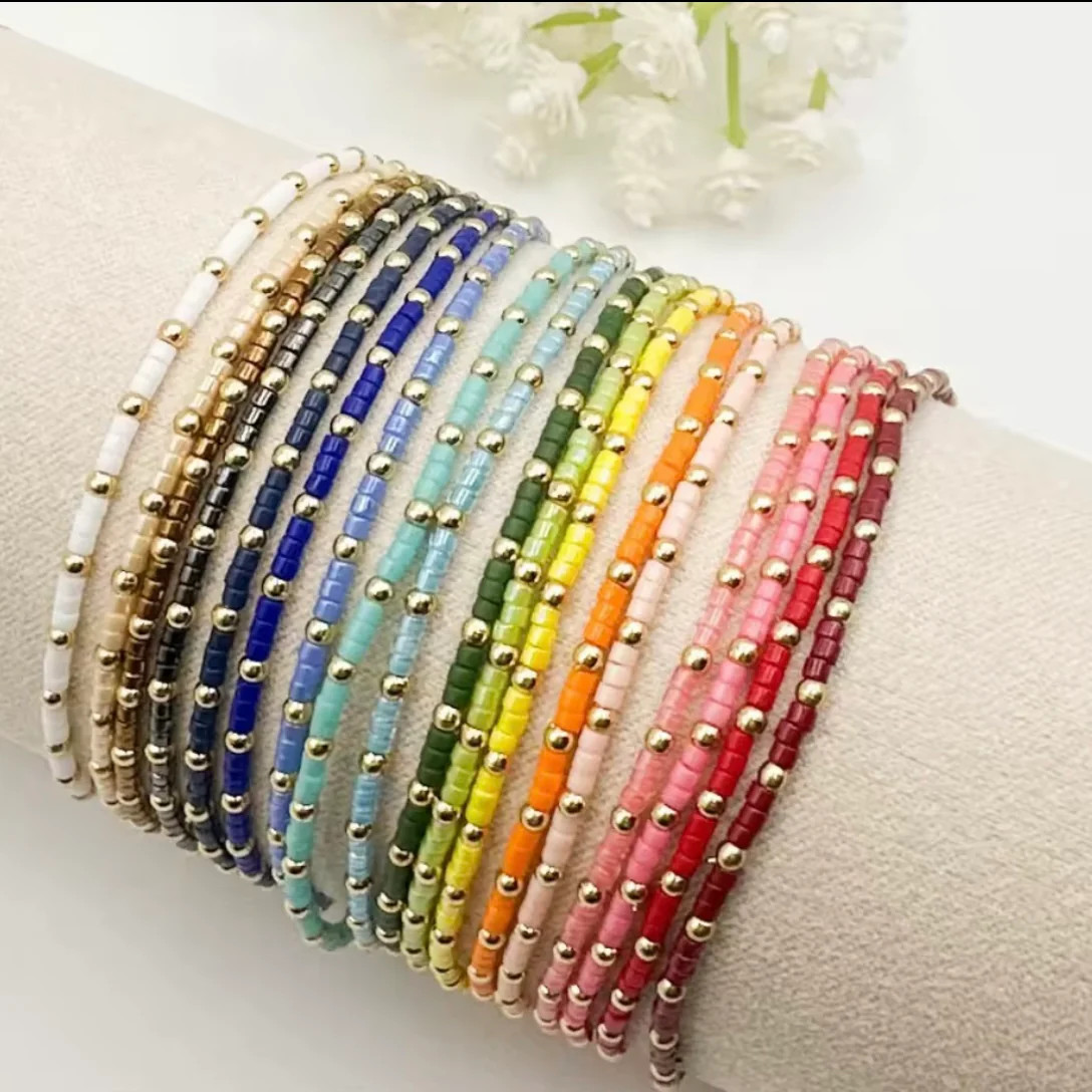 18K Gold-Filled Petite Beaded Bracelets | The Collection Texas