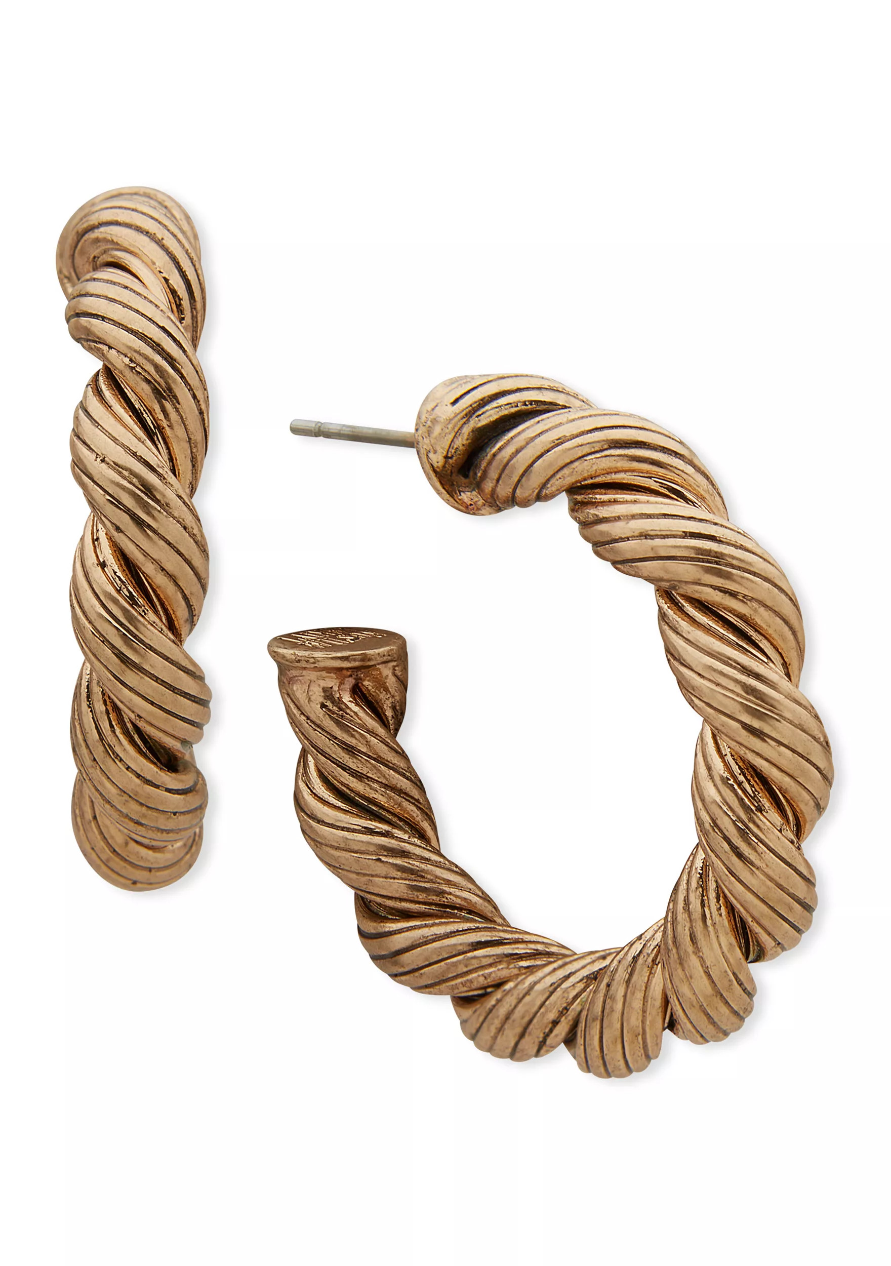 Twisted Rope Hoop Earrings | Belk