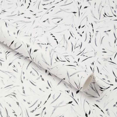 Wild Berries Metallic Black - Threshold™: Self-Adhesive Vinyl Wallpaper, Removable, 27.5 Sq Ft ... | Target