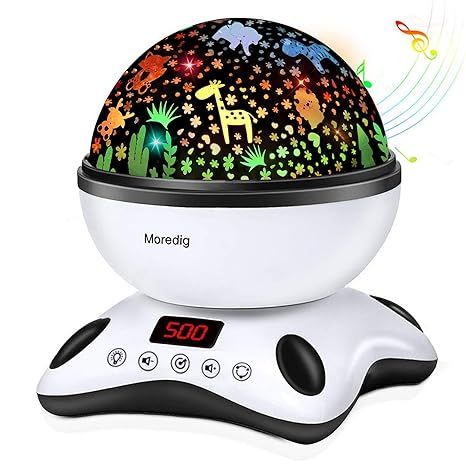 Moredig Kids Night Light Projector, Remote Baby Night Lights for Kids Room with 12 Music Nursery ... | Amazon (US)