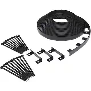 Vigoro 60 ft. No-Dig Landscape Plastic Edging Kit 3001-60HD-3 - The Home Depot | The Home Depot