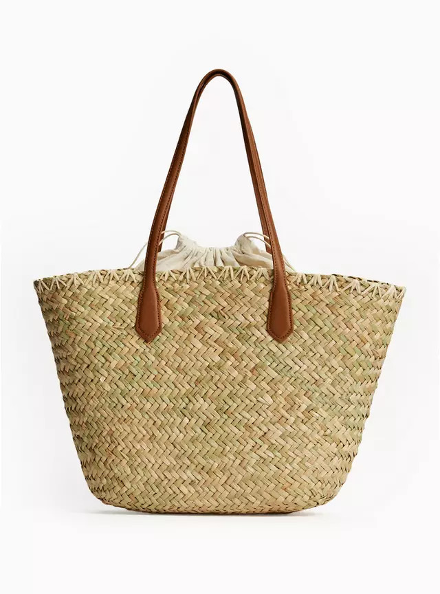 Straw Tan Handles Shopper Bag One Size | Tu Clothing