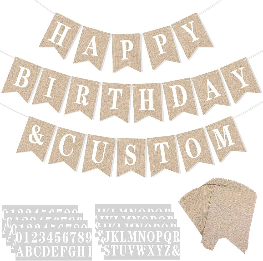 Mooliwe 171 Pcs DIY Custom Banner Kit Make Your Own Customizable Sign for Birthday Wedding Party ... | Amazon (US)