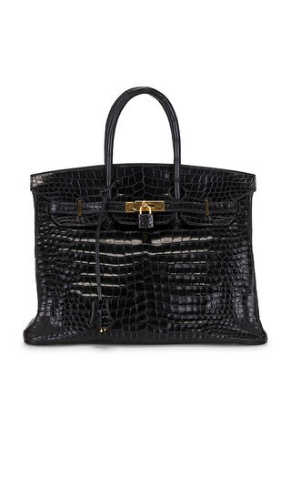 FWRD Renew Hermes Shiny Porosus Crocodile Birkin 35 Handbag in Black. | Revolve Clothing (Global)